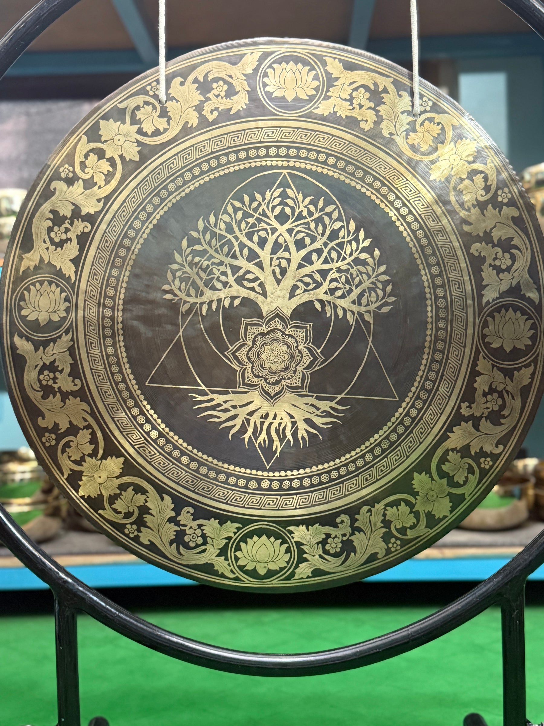 27 Inch Bronze Gong Handmade In Nepal One of One 0009