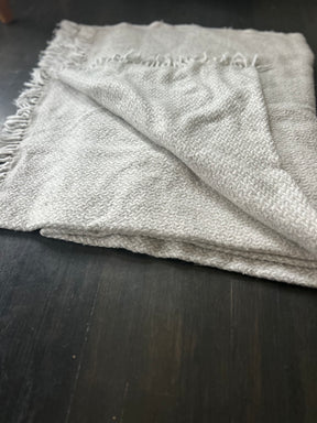 The Cozy At Home Gray Meditation Shawl & Handwoven Blanke