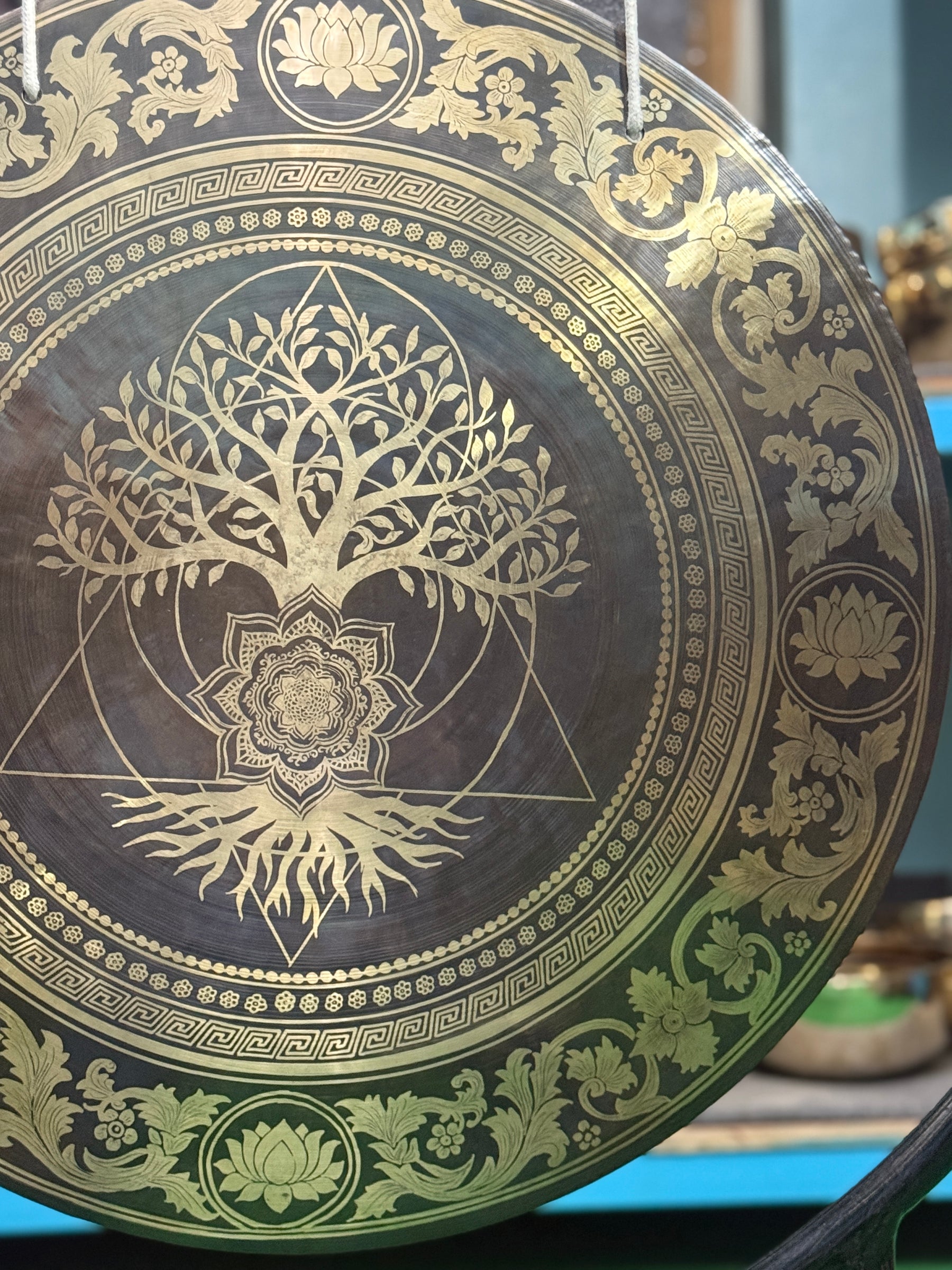 27 Inch Bronze Gong Handmade In Nepal One of One 0009