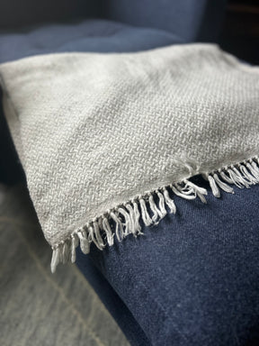The Cozy At Home Gray Meditation Shawl & Handwoven Blanke