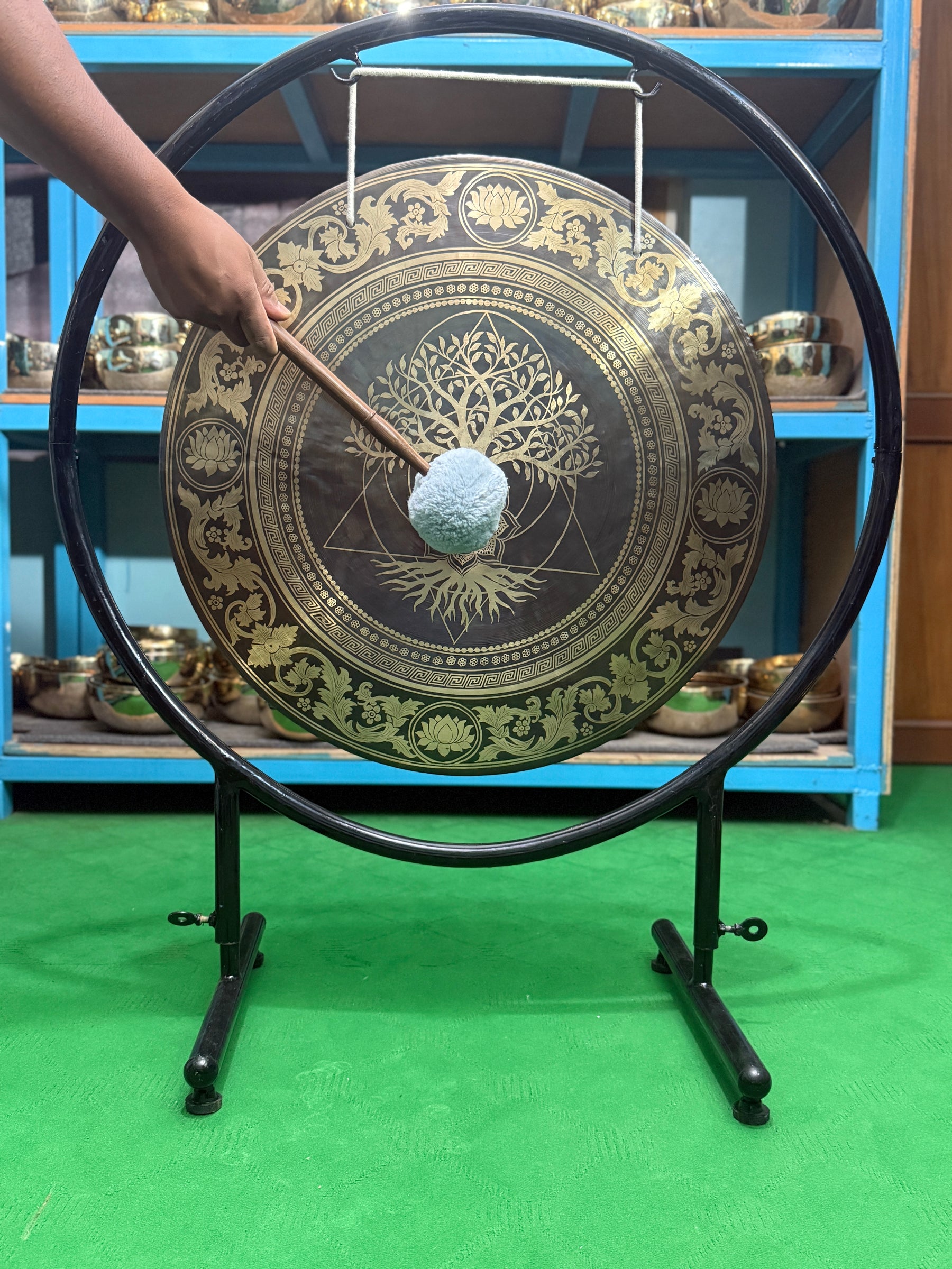 27 Inch Bronze Gong Handmade In Nepal One of One 0009