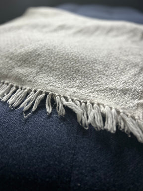 The Cozy At Home Gray Meditation Shawl & Handwoven Blanke
