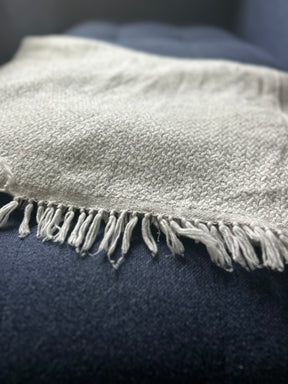 The Cozy At Home Gray Meditation Shawl & Handwoven Blanke