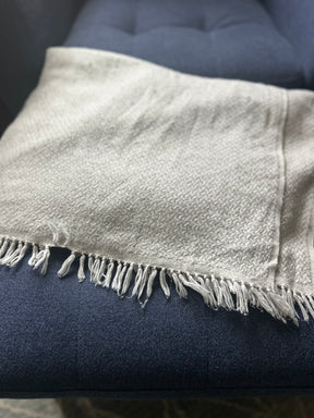 The Cozy At Home Gray Meditation Shawl & Handwoven Blanke