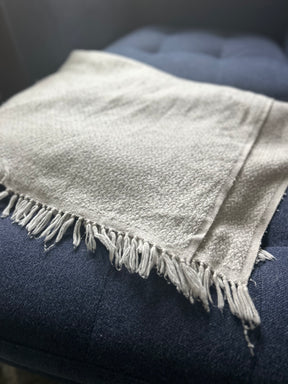 The Cozy At Home Gray Meditation Shawl & Handwoven Blanke