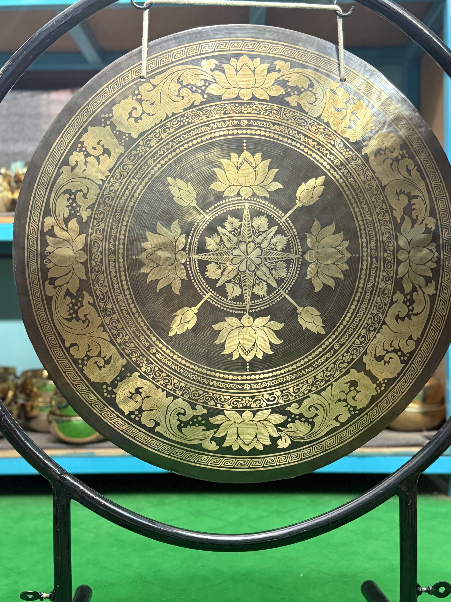 27 Inch Bronze Gong Handmade In Nepal One of One 0011