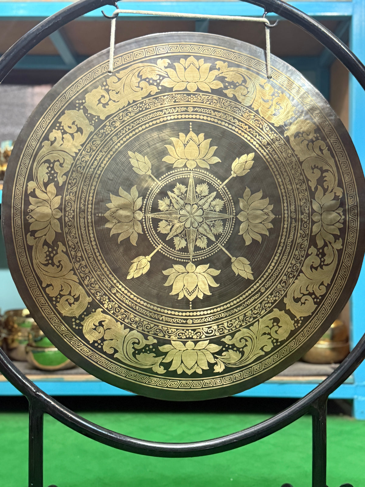 27 Inch Bronze Gong Handmade In Nepal One of One 0011