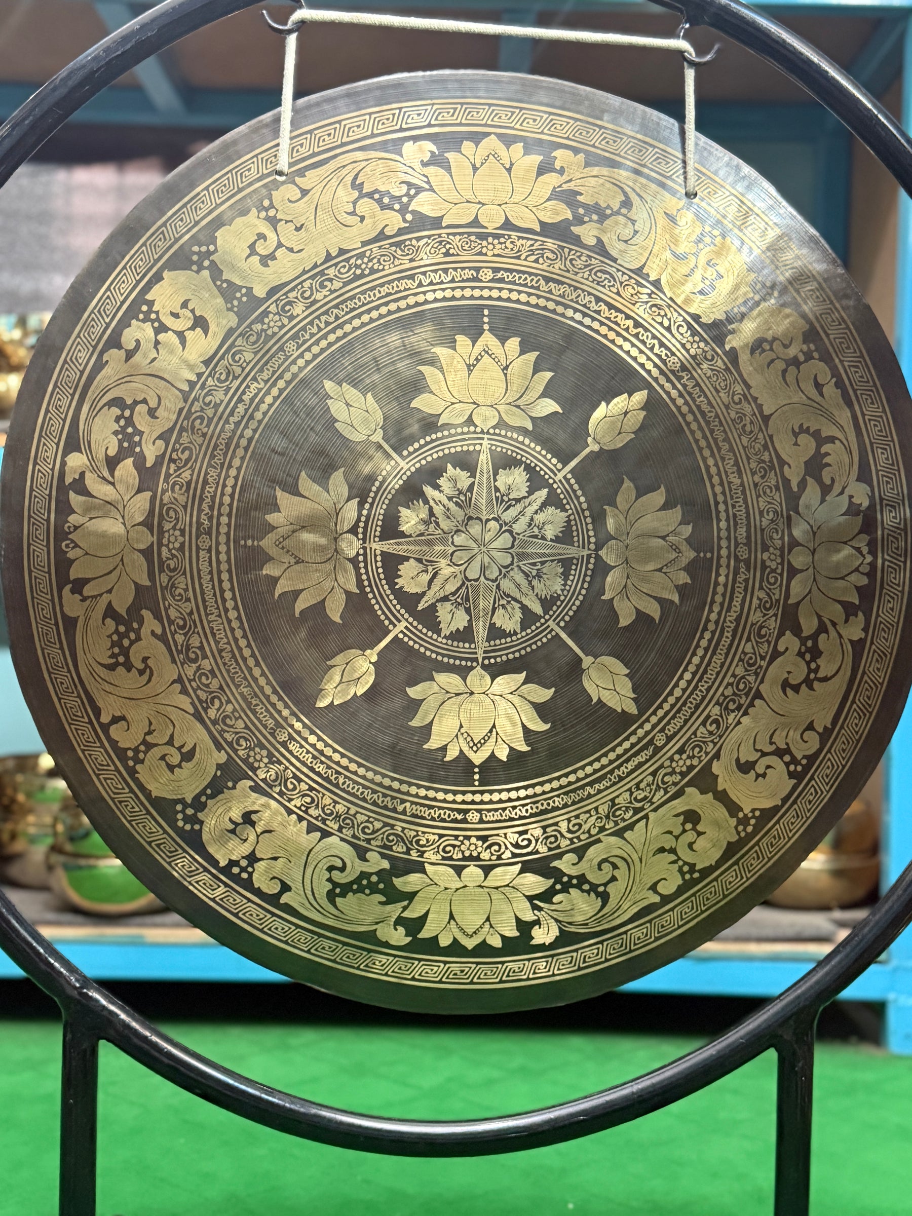 27 Inch Bronze Gong Handmade In Nepal One of One 0011