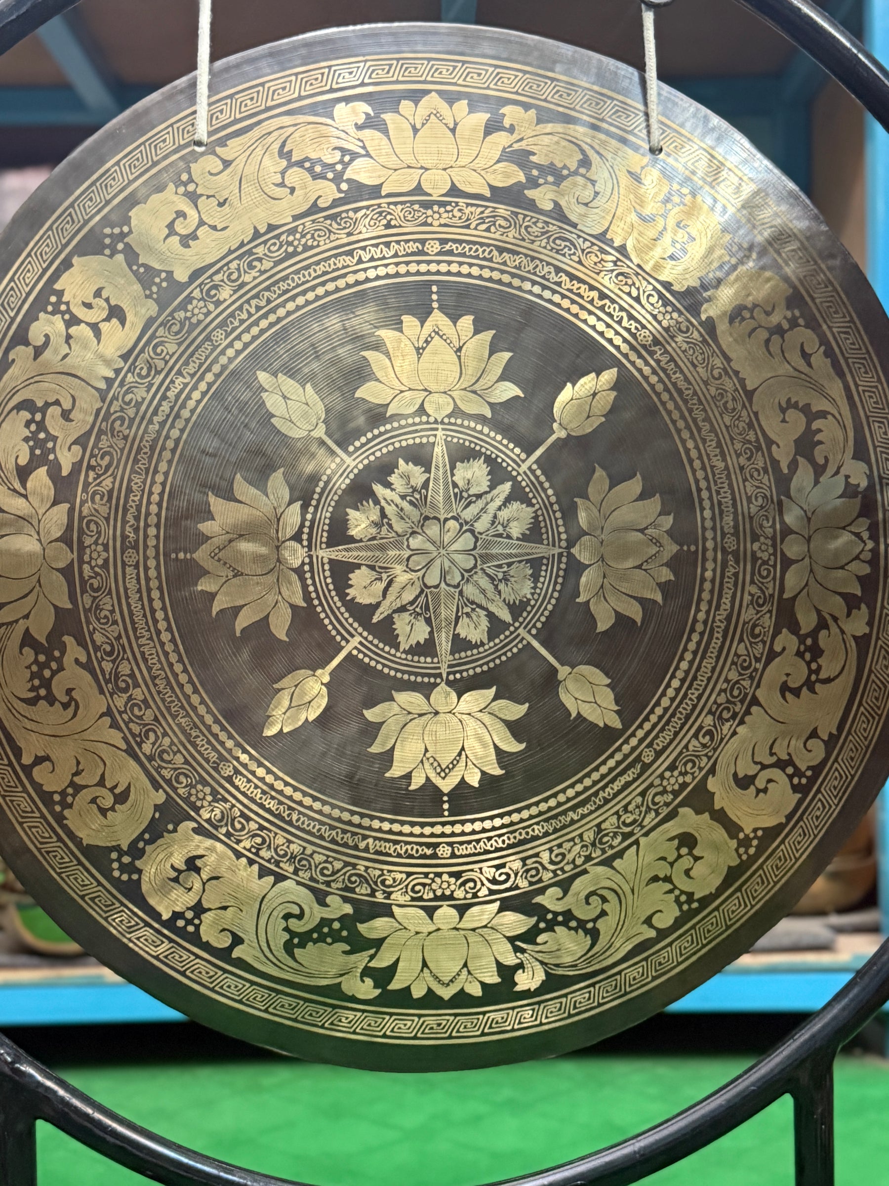 27 Inch Bronze Gong Handmade In Nepal One of One 0011