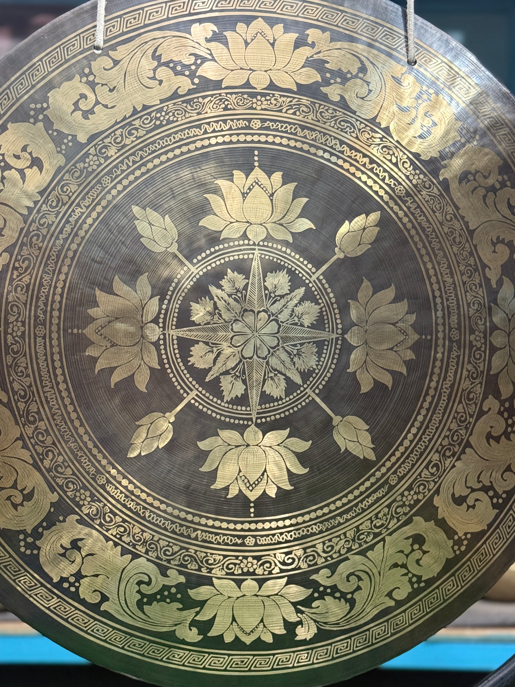 27 Inch Bronze Gong Handmade In Nepal One of One 0011