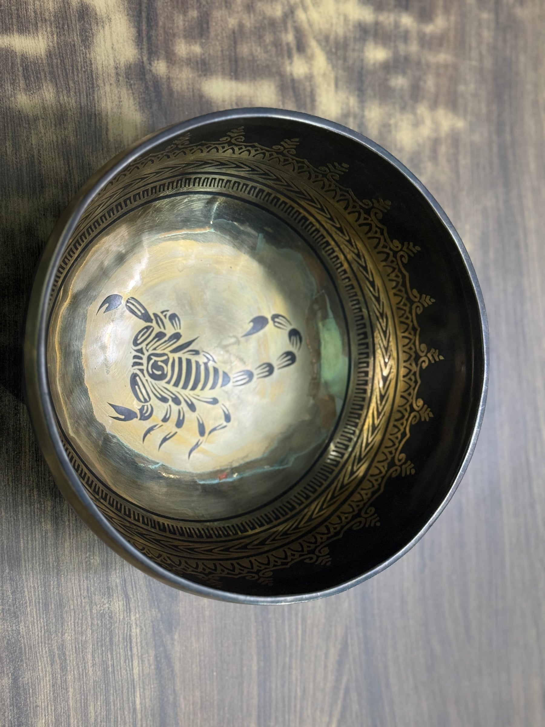 The Scorpio Singing Bowl - 9 inch Large | Handmade In Nepal