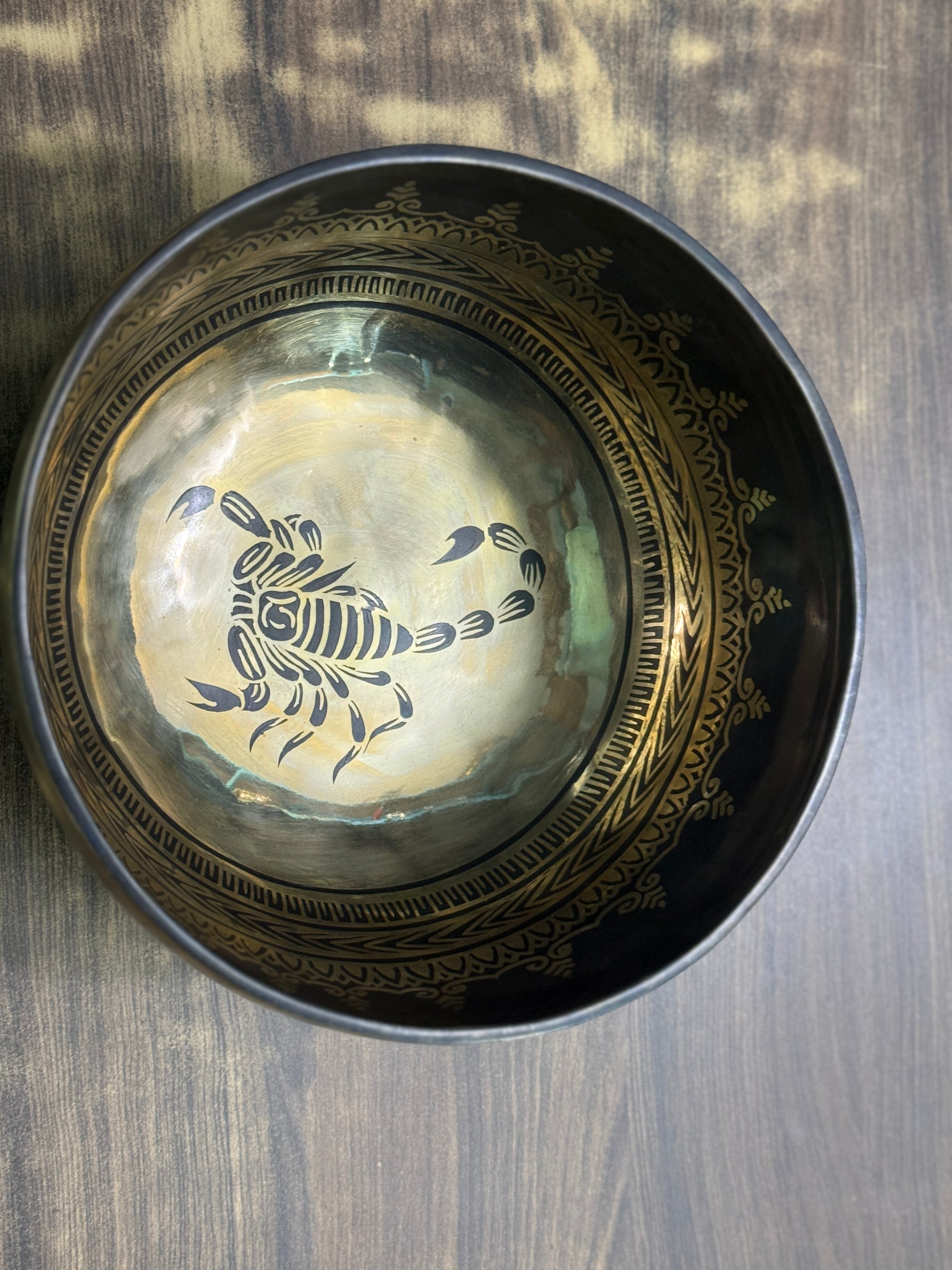 The Scorpio Singing Bowl - 9 inch Large | Handmade In Nepal