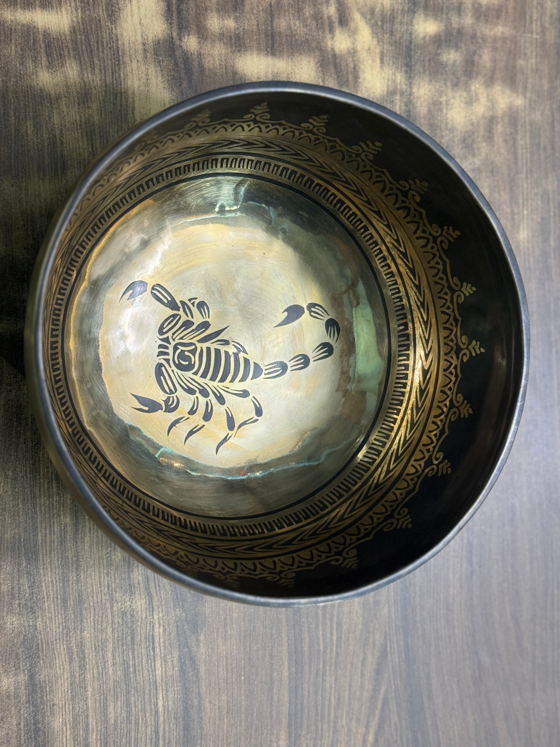 The Scorpio Singing Bowl - 9 inch Large | Handmade In Nepal