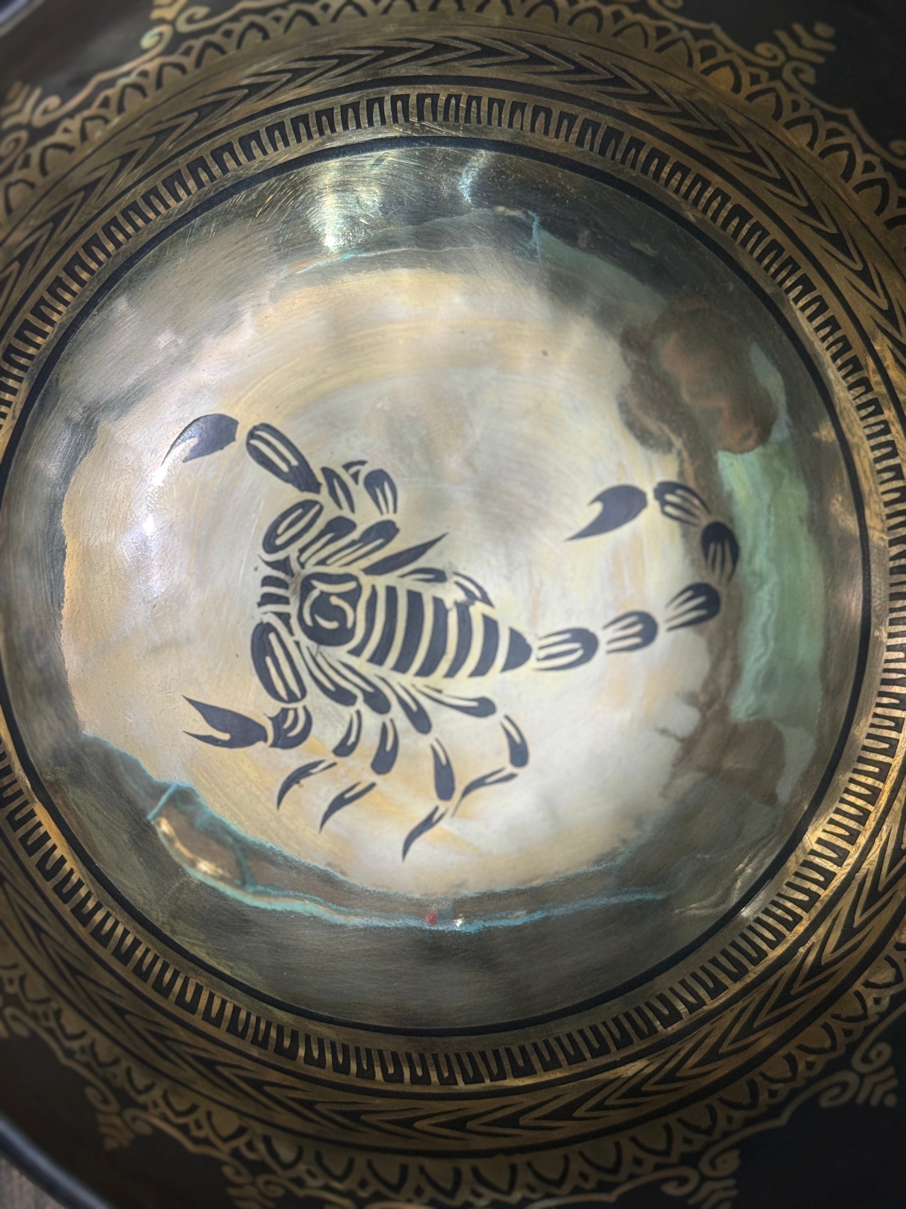 The Scorpio Singing Bowl - 9 inch Large | Handmade In Nepal