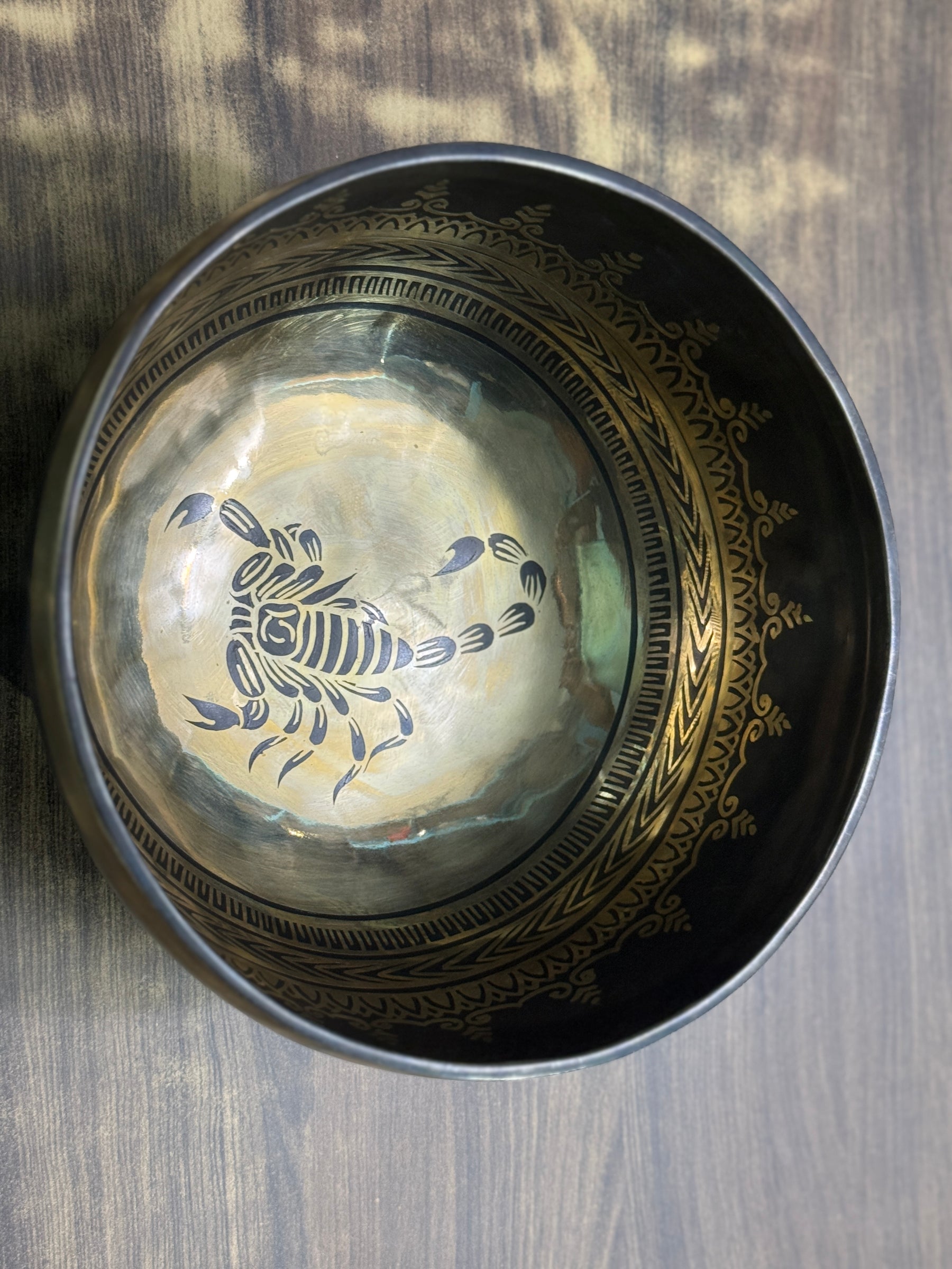 The Scorpio Singing Bowl - 9 inch Large | Handmade In Nepal
