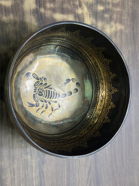 The Scorpio Singing Bowl - 9 inch Large | Handmade In Nepal