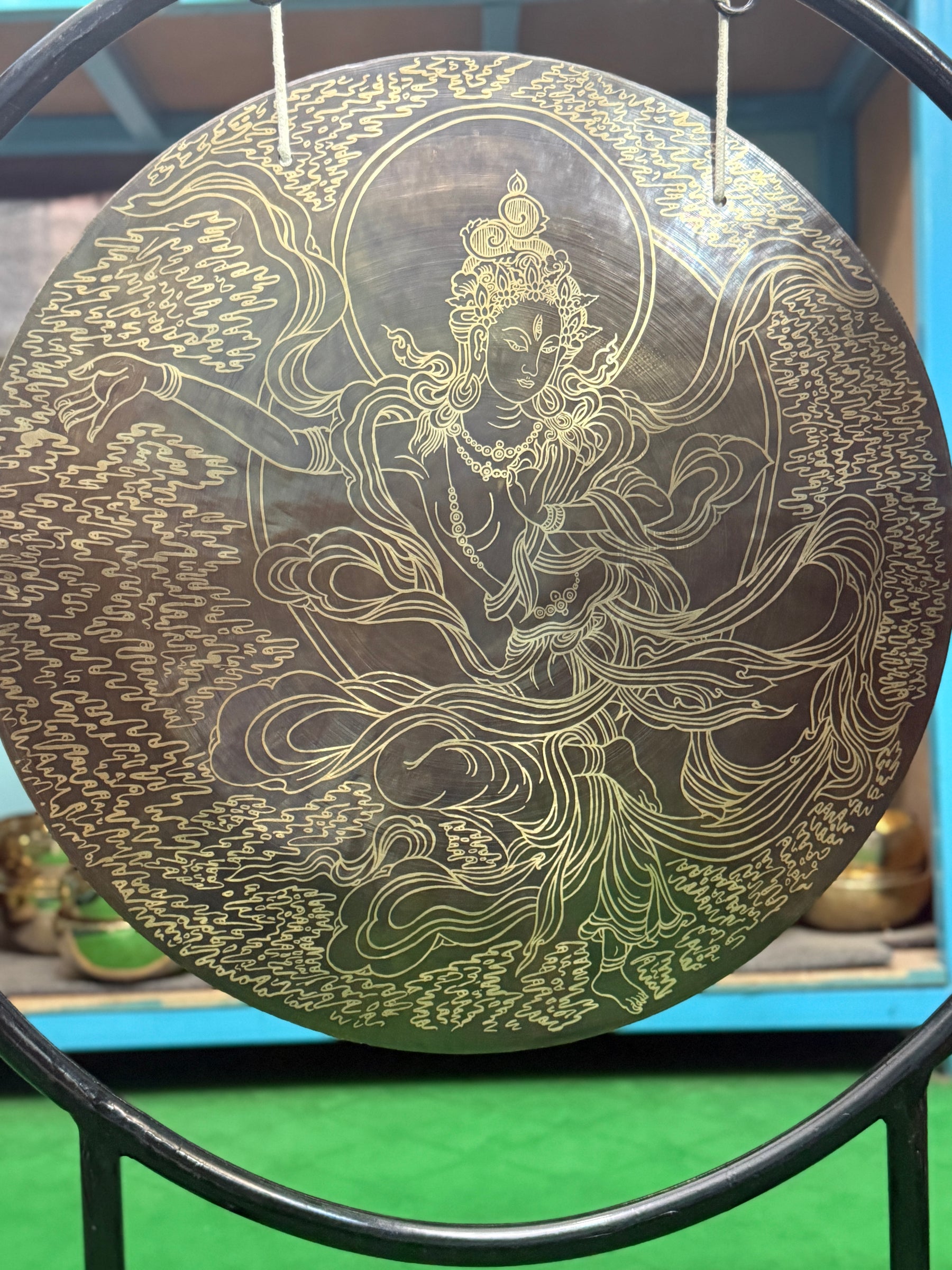 27 Inch Bronze Gong Handmade In Nepal One of One 0012