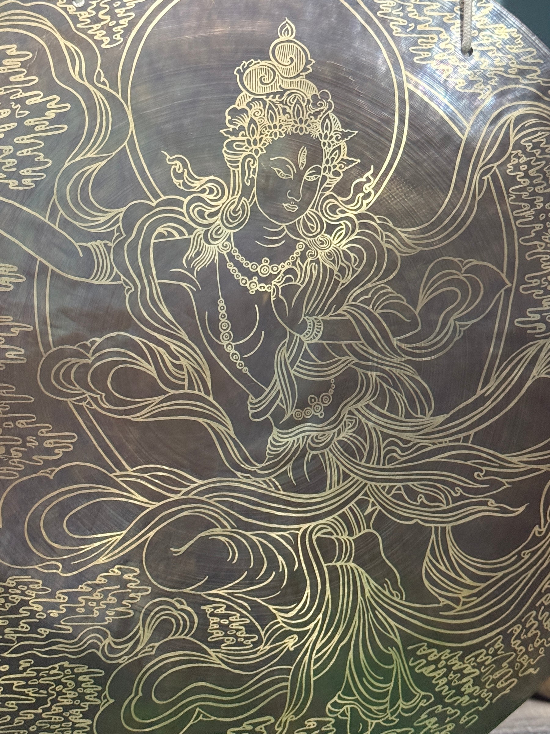27 Inch Bronze Gong Handmade In Nepal One of One 0012