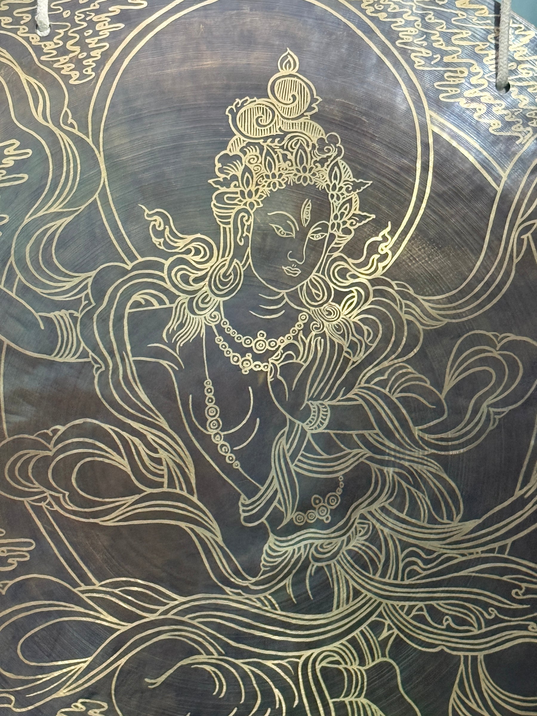 27 Inch Bronze Gong Handmade In Nepal One of One 0012