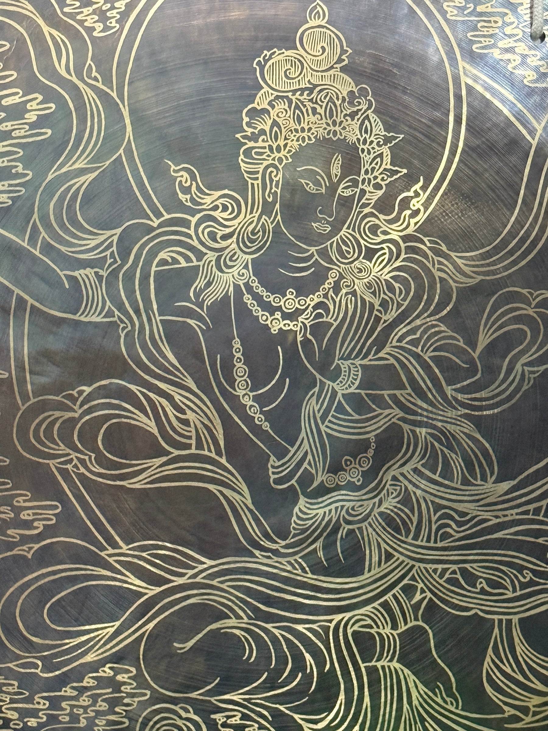27 Inch Bronze Gong Handmade In Nepal One of One 0012