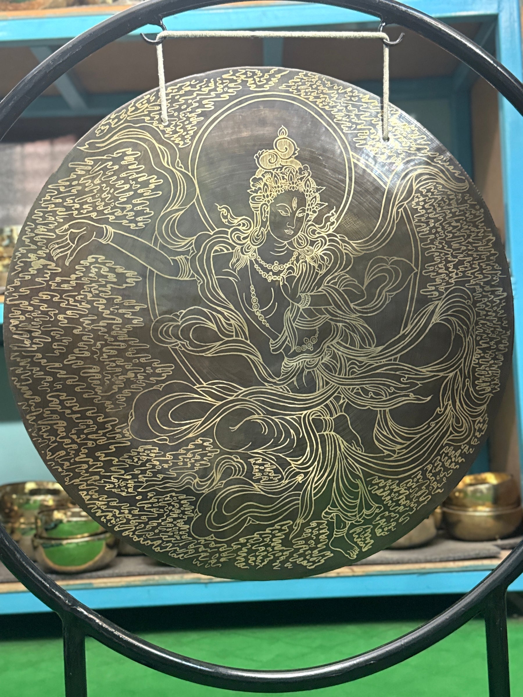 27 Inch Bronze Gong Handmade In Nepal One of One 0012