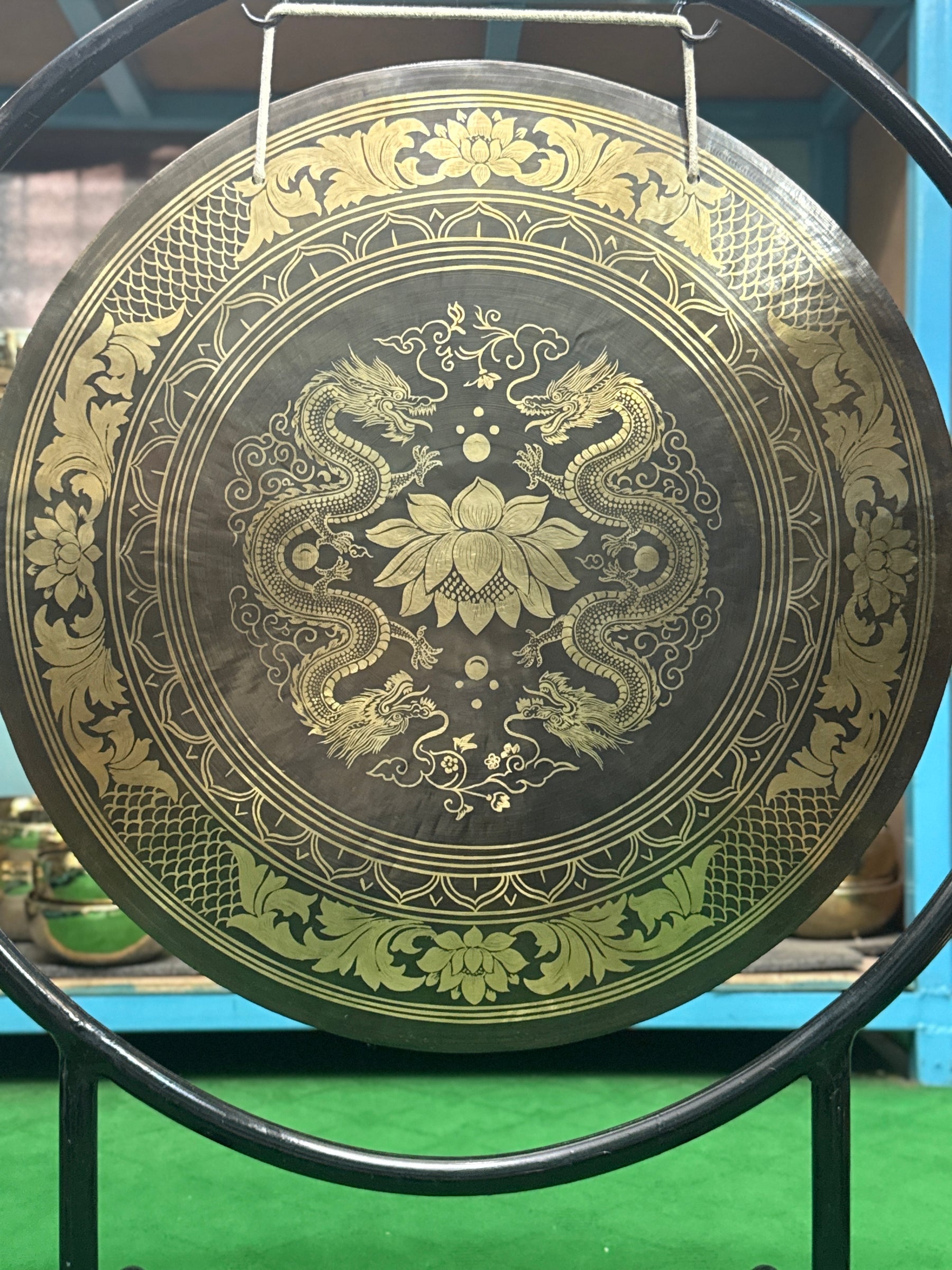27 Inch Bronze Gong Handmade In Nepal One of One 0013