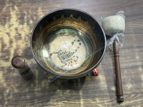 The Scorpio Singing Bowl - 9 inch Large | Handmade In Nepal