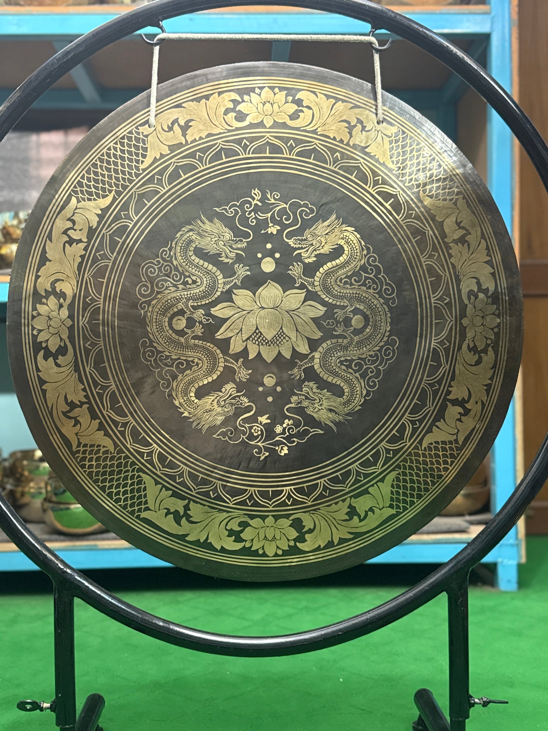 27 Inch Bronze Gong Handmade In Nepal One of One 0013