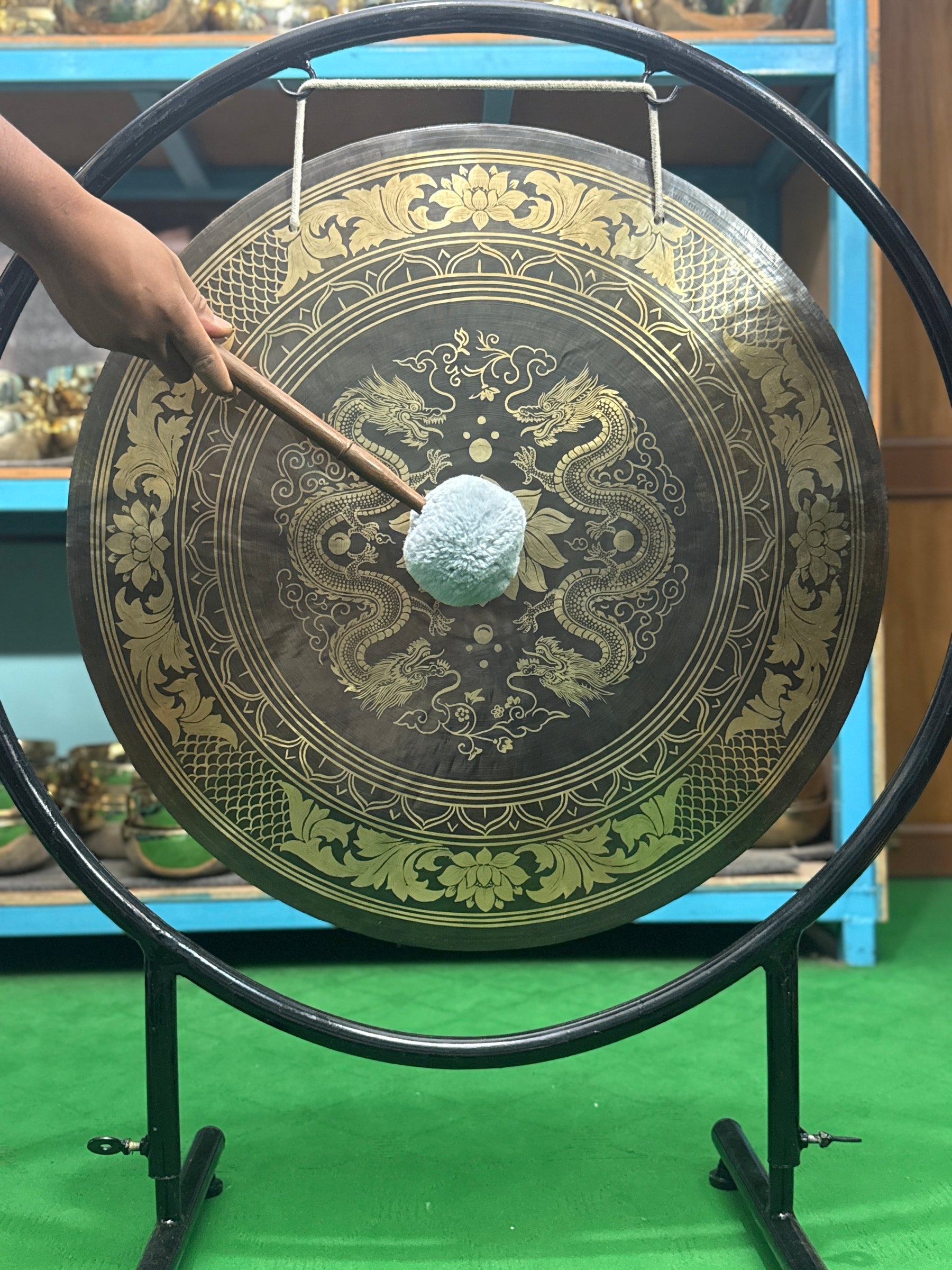 27 Inch Bronze Gong Handmade In Nepal One of One 0013