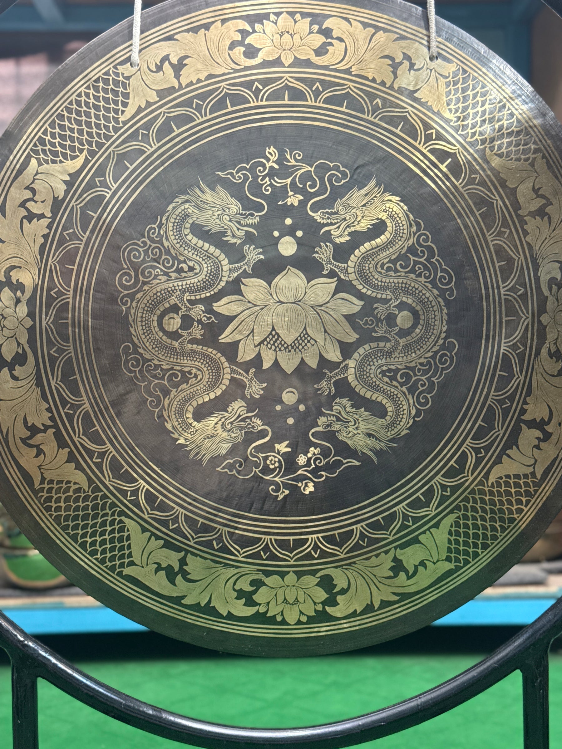 27 Inch Bronze Gong Handmade In Nepal One of One 0013