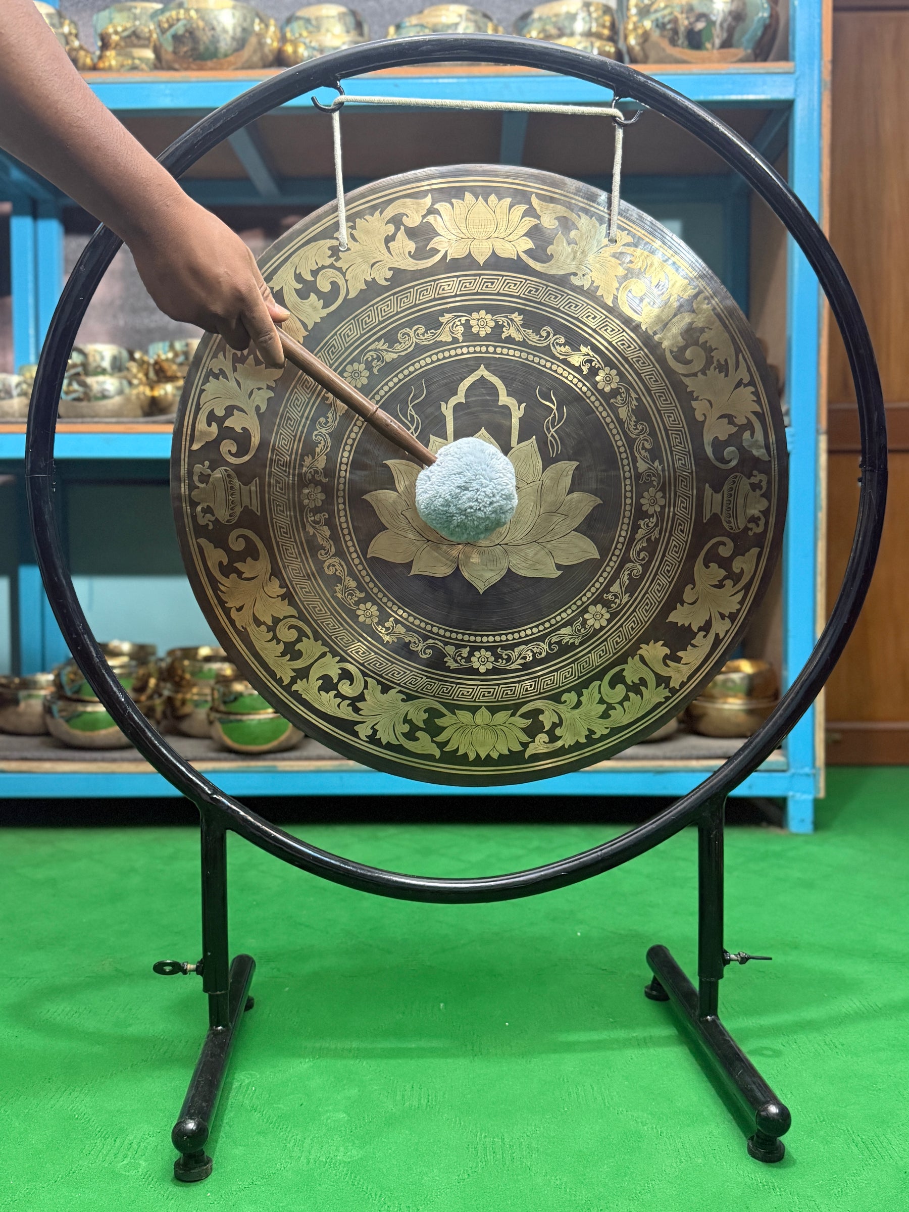 27 Inch Bronze Gong Handmade In Nepal One of One 0014