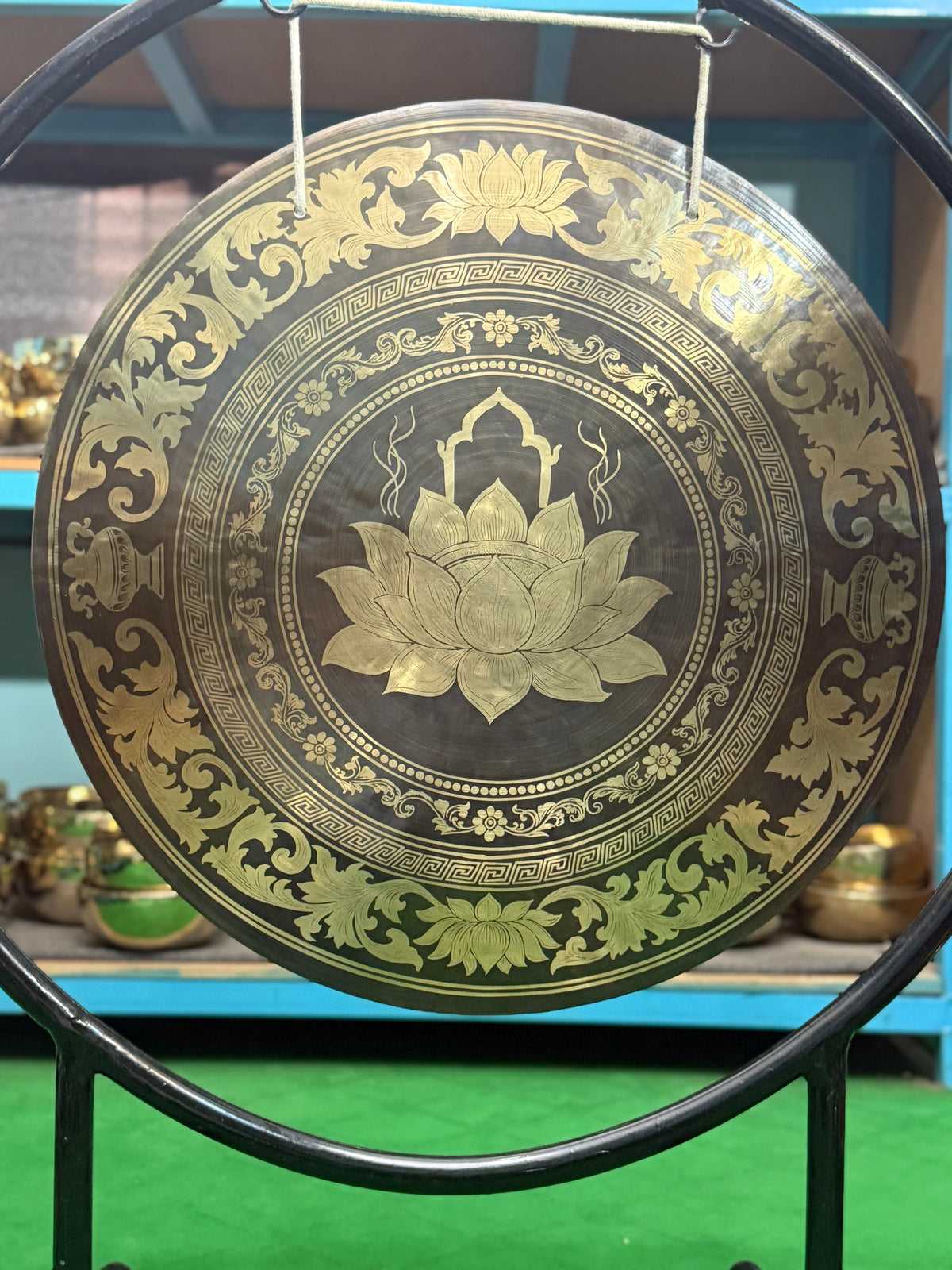 27 Inch Bronze Gong Handmade In Nepal One of One 0014