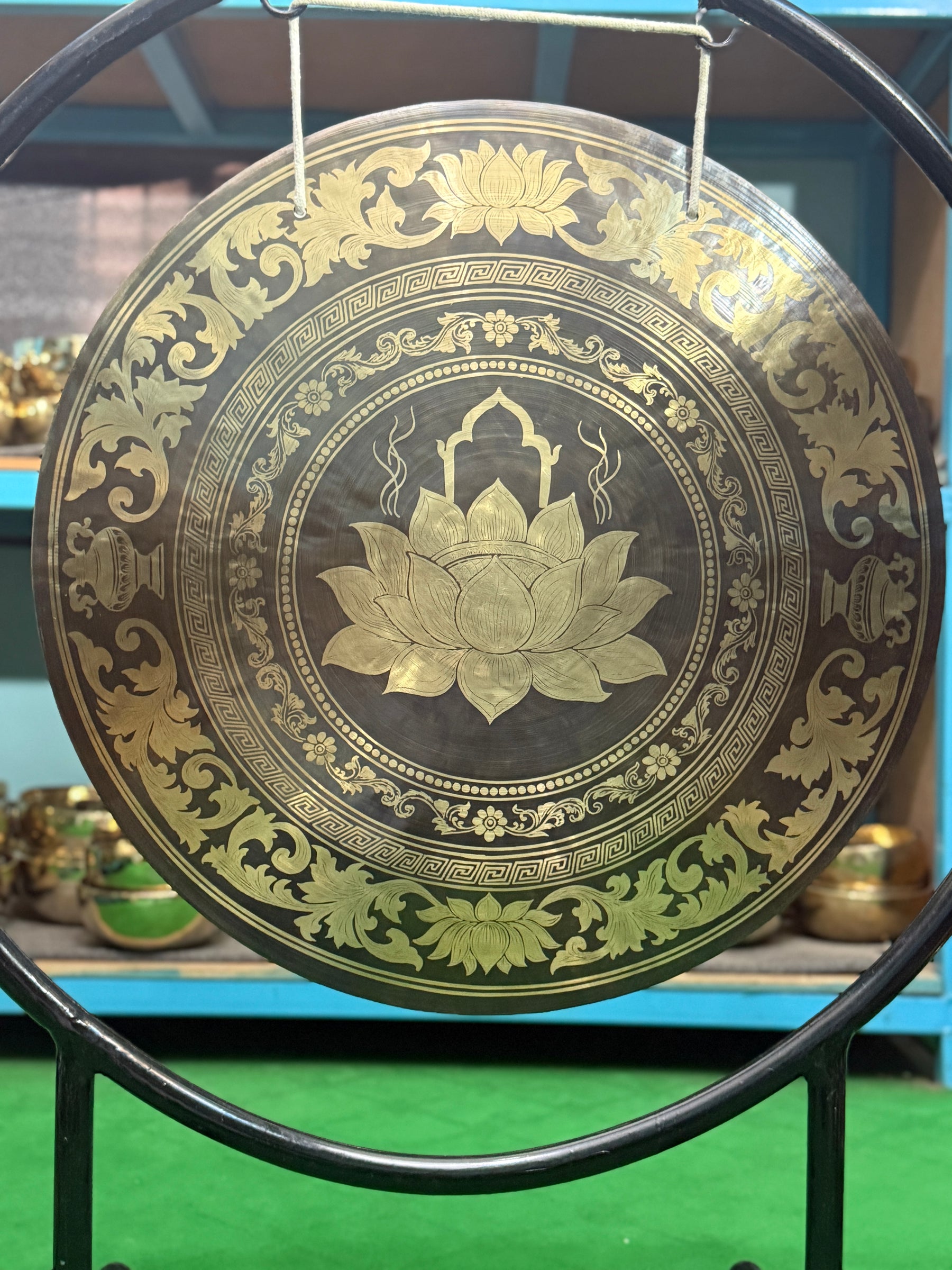 27 Inch Bronze Gong Handmade In Nepal One of One 0014