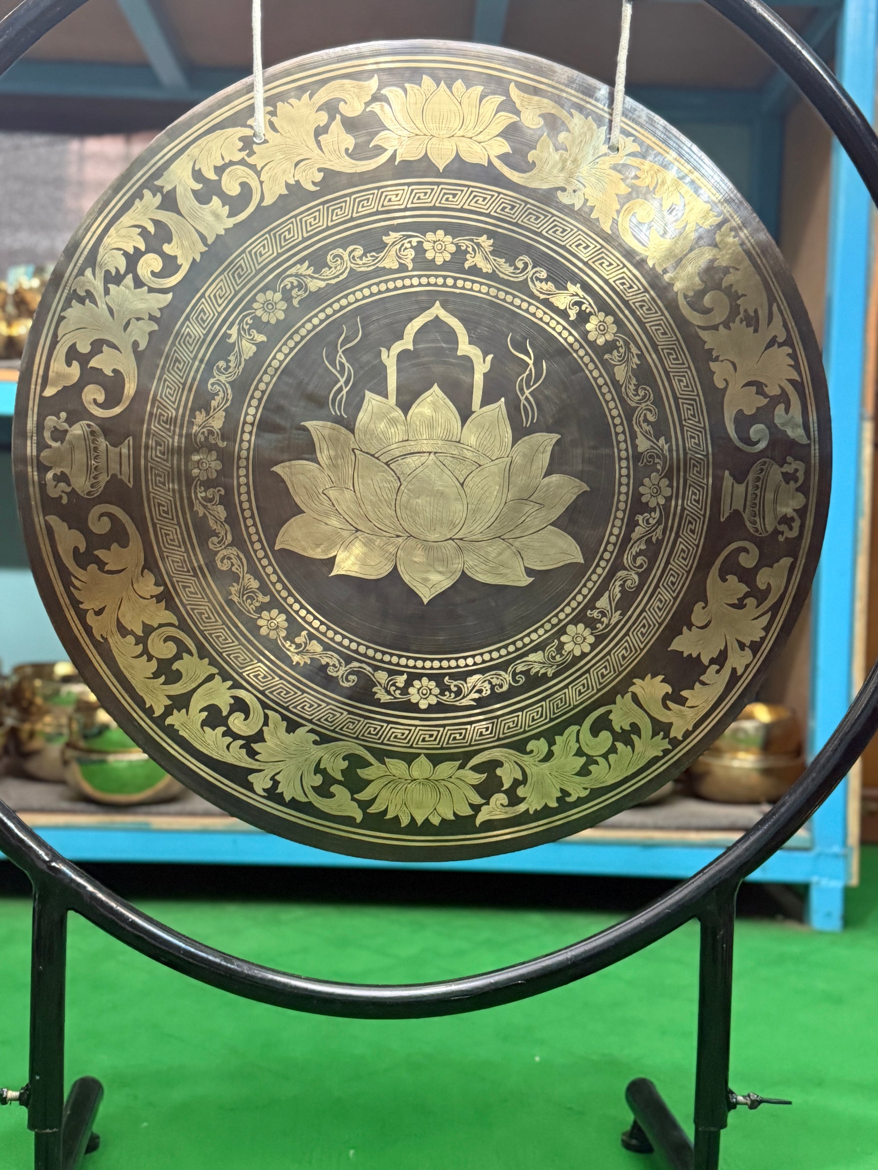 27 Inch Bronze Gong Handmade In Nepal One of One 0014