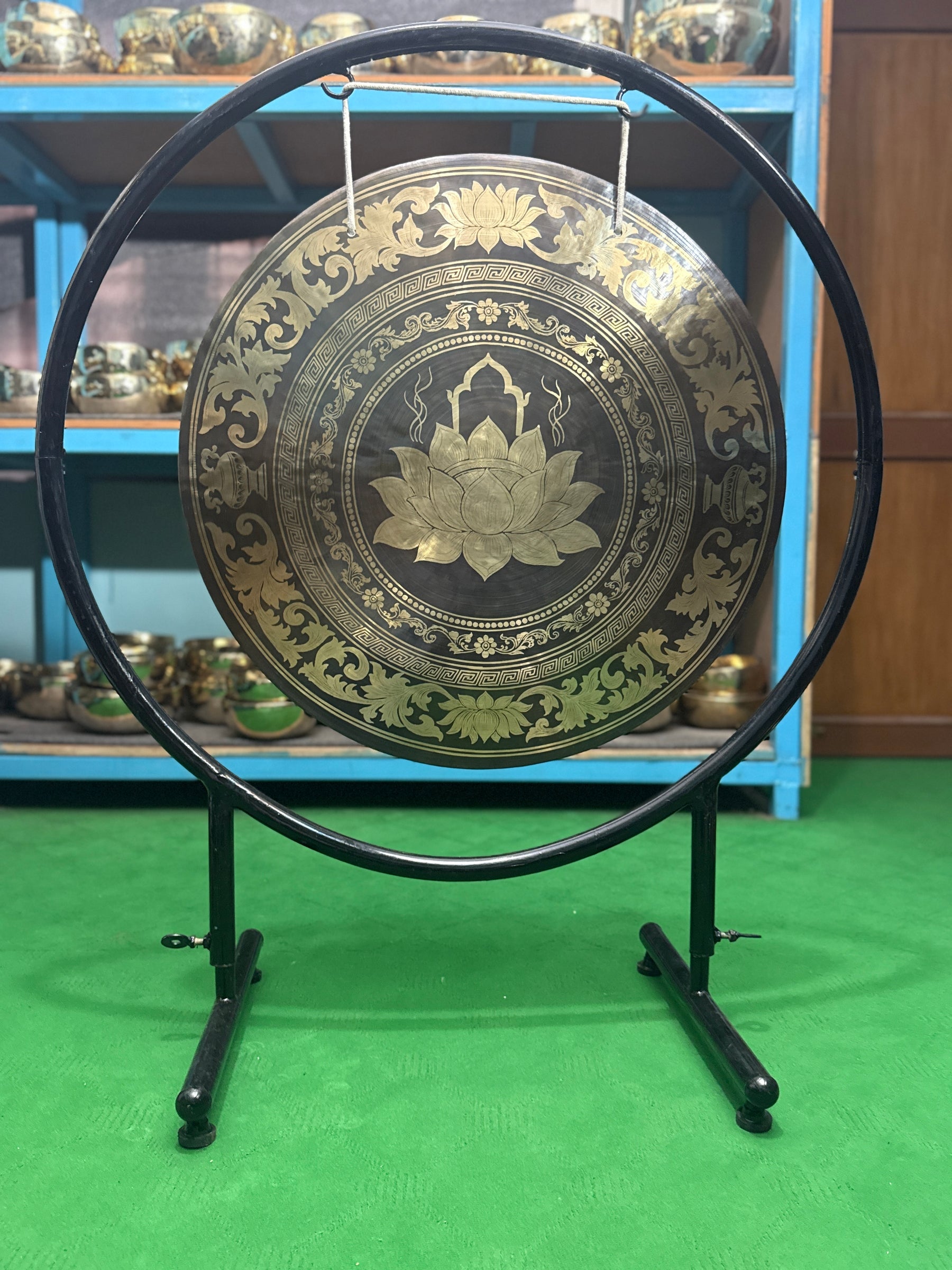 27 Inch Bronze Gong Handmade In Nepal One of One 0014