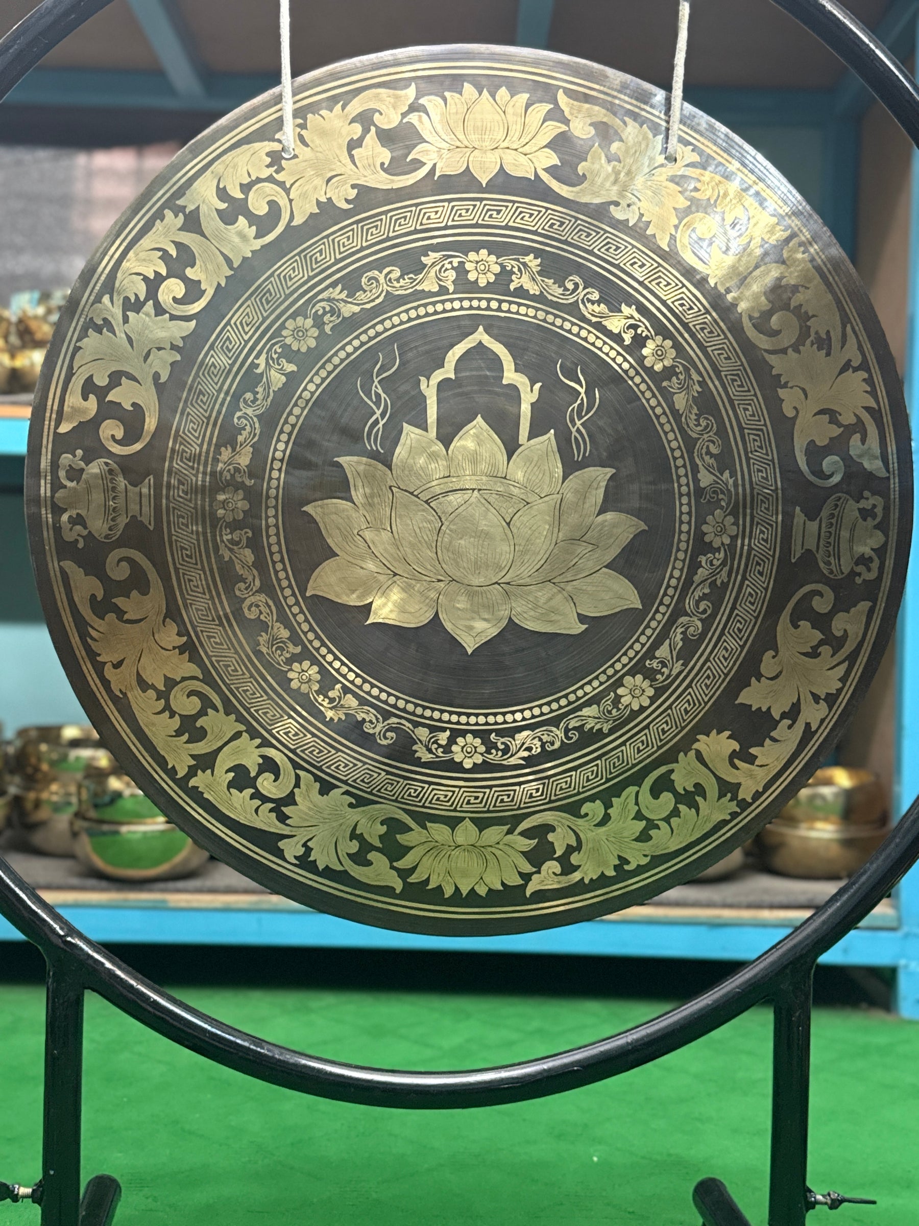 27 Inch Bronze Gong Handmade In Nepal One of One 0014