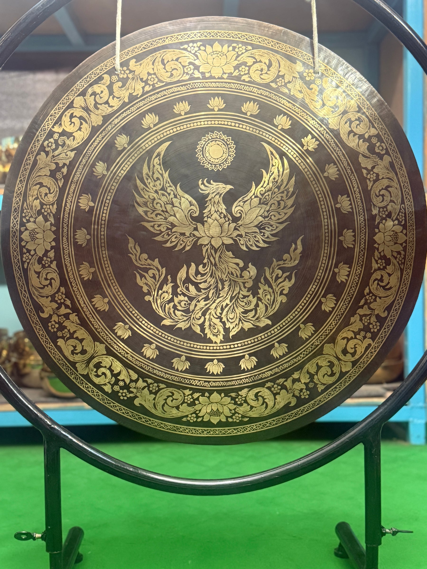 27 Inch Bronze Gong Handmade In Nepal One of One 0015