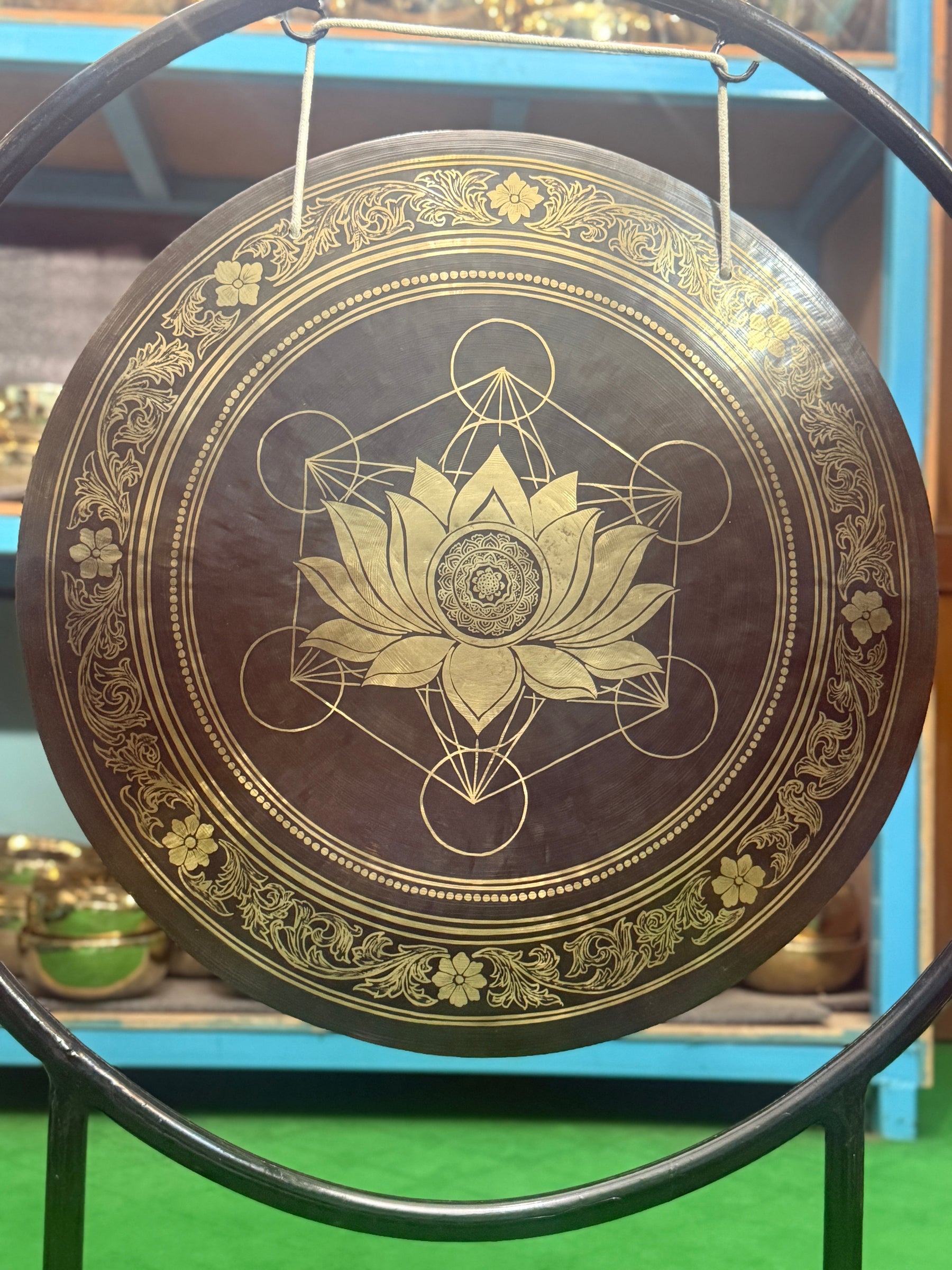 27 Inch Bronze Gong Handmade In Nepal One of One 0016