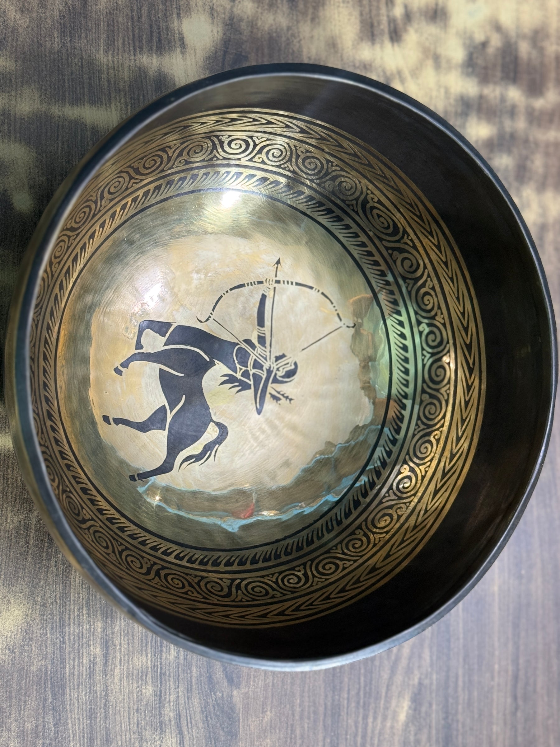 The Sagittarius Singing Bowl - 9 inch Large | Handmade In Nepal