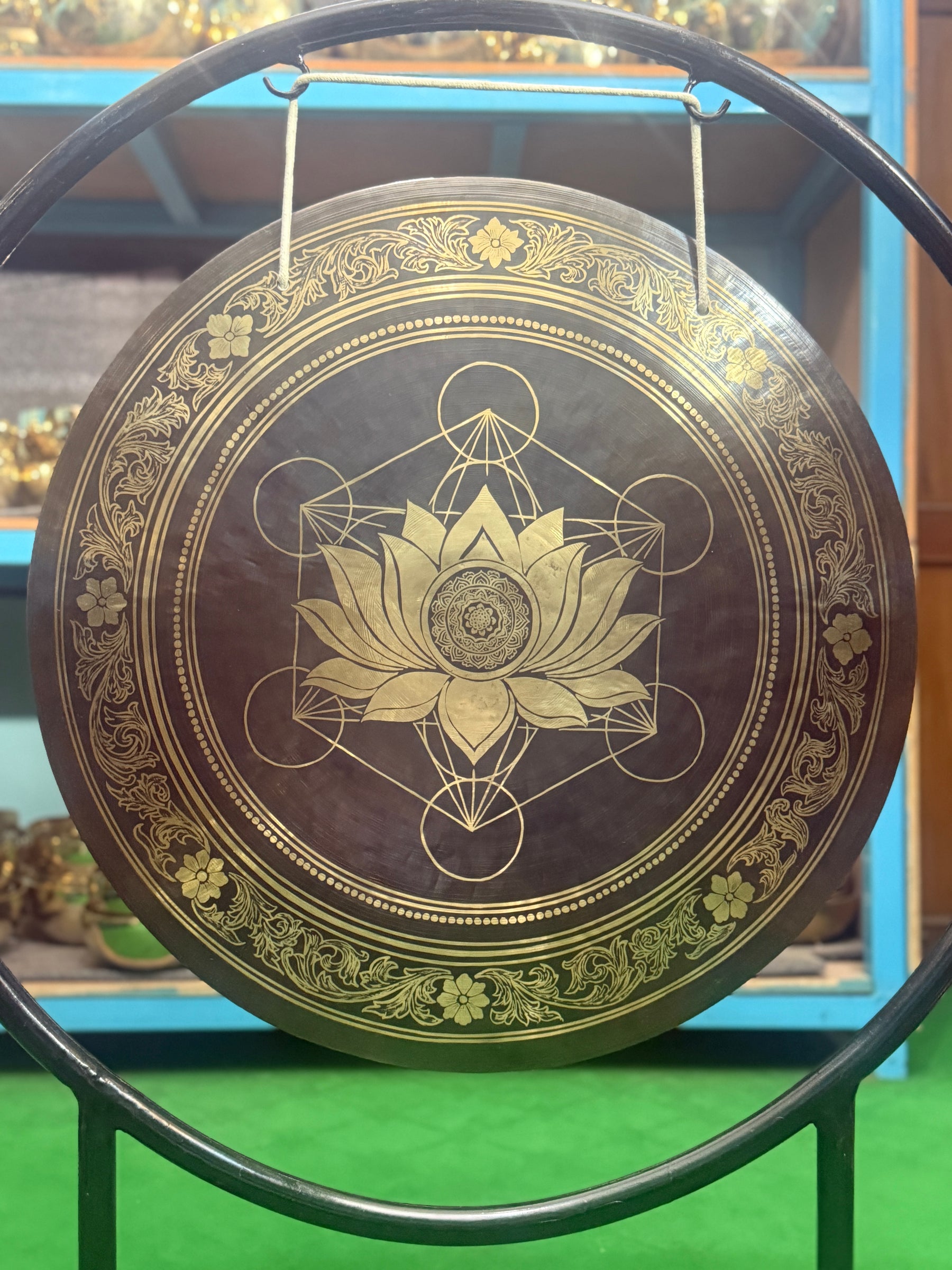 27 Inch Bronze Gong Handmade In Nepal One of One 0016