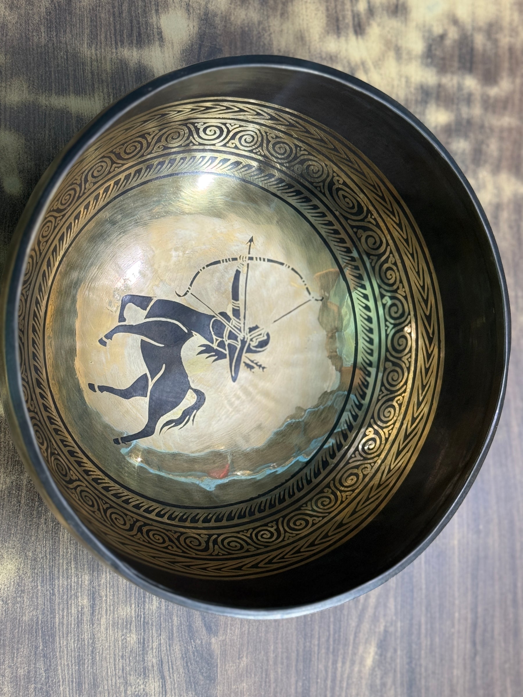 The Sagittarius Singing Bowl - 9 inch Large | Handmade In Nepal