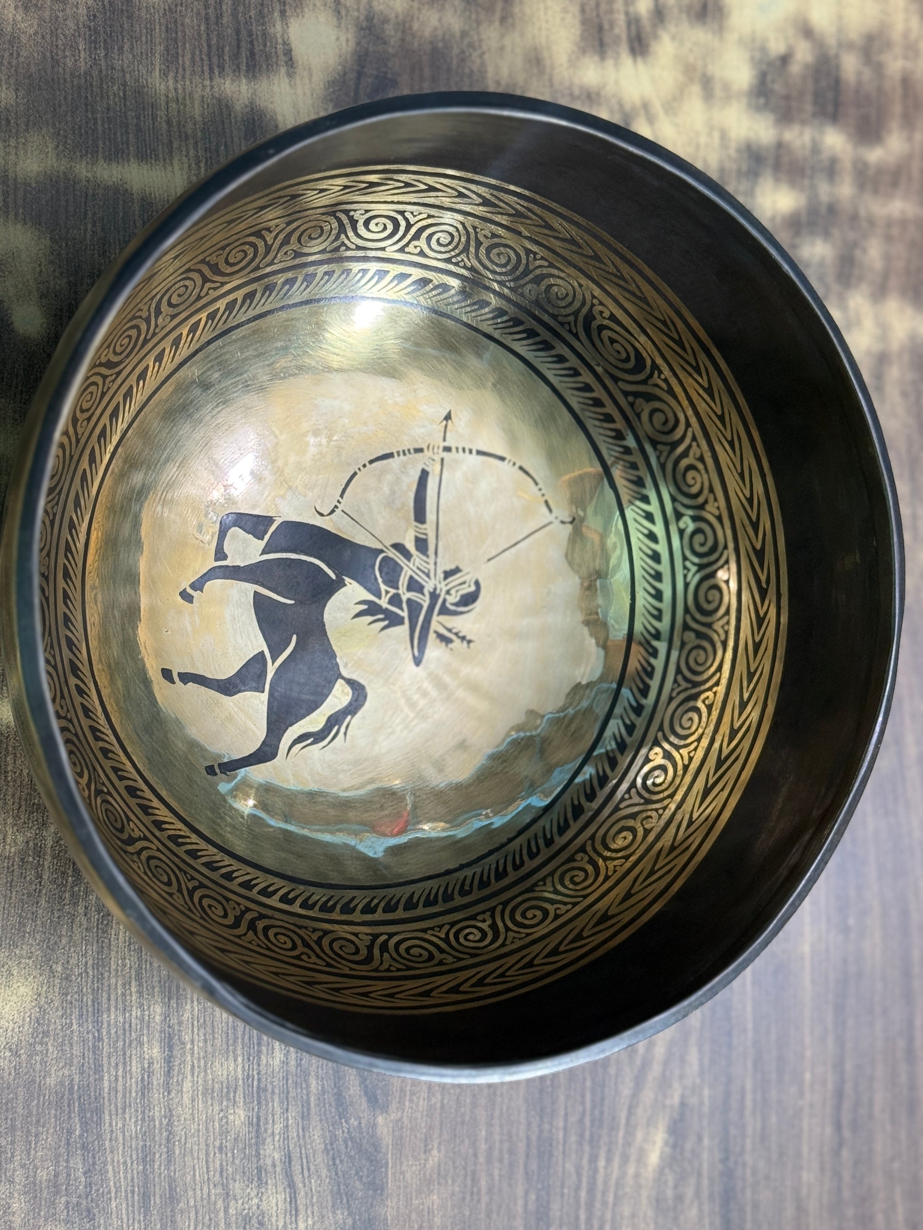 The Sagittarius Singing Bowl - 9 inch Large | Handmade In Nepal