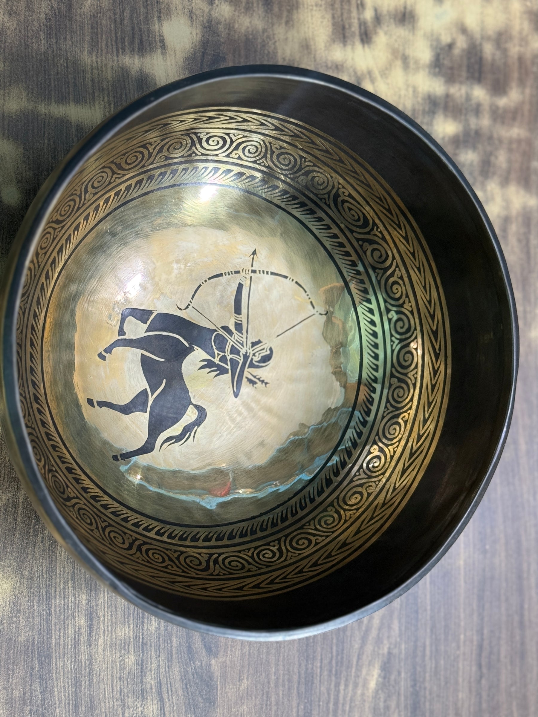 The Sagittarius Singing Bowl - 9 inch Large | Handmade In Nepal