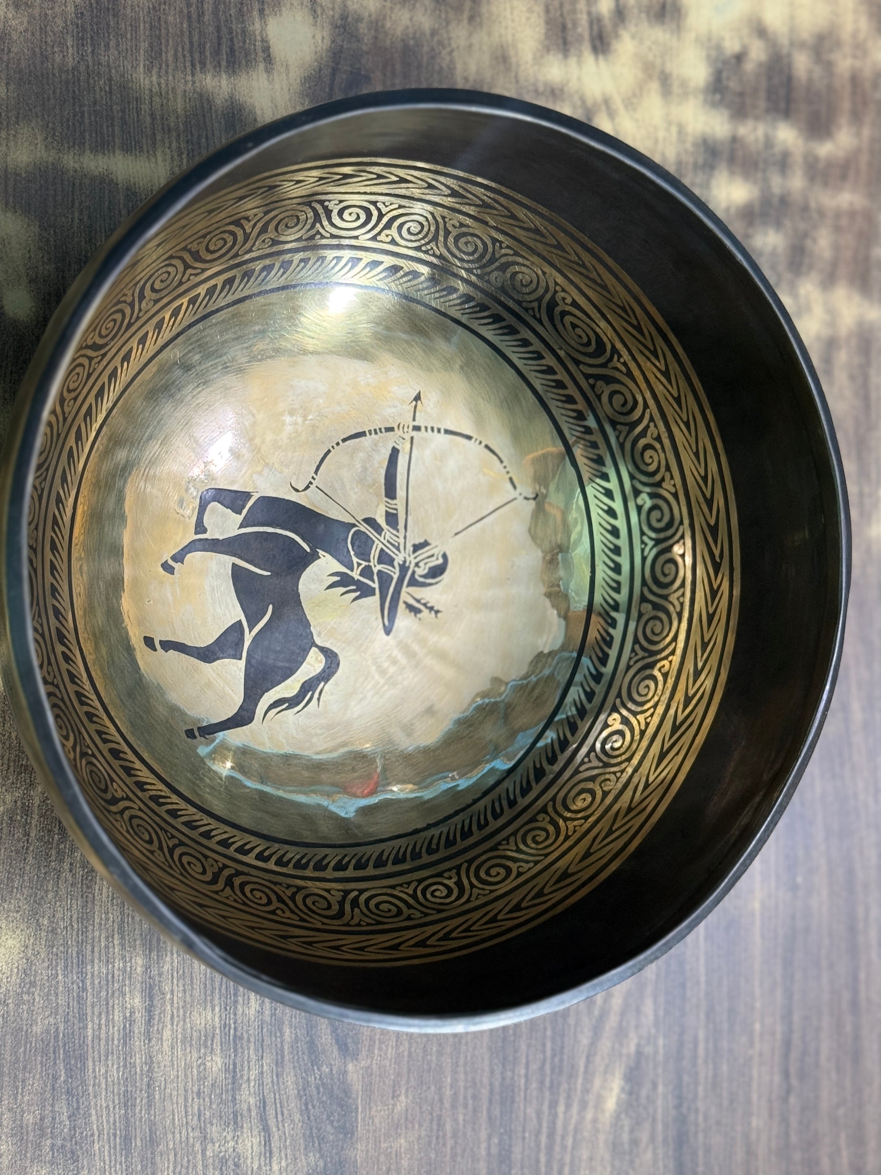 The Sagittarius Singing Bowl - 9 inch Large | Handmade In Nepal