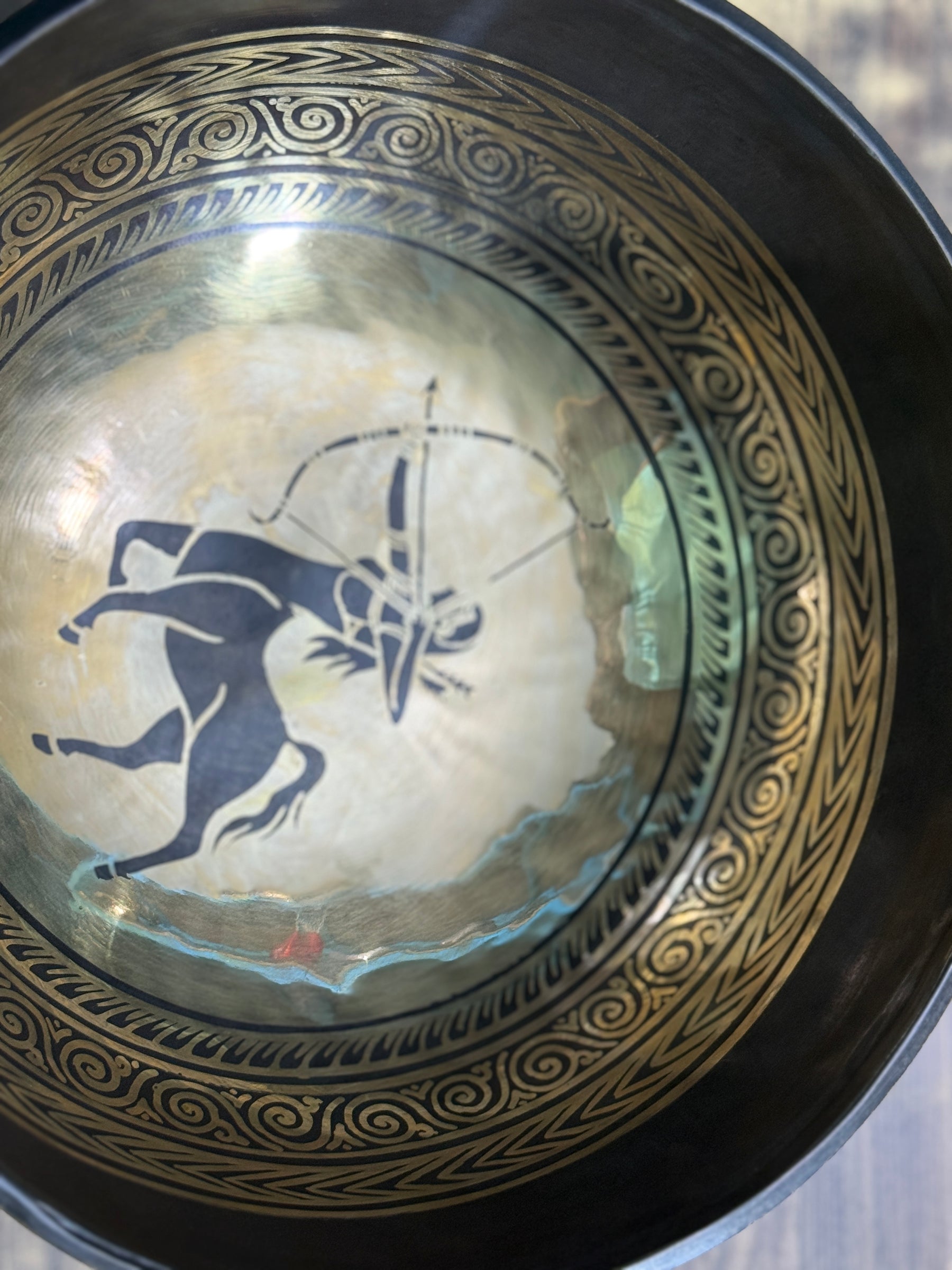 The Sagittarius Singing Bowl - 9 inch Large | Handmade In Nepal
