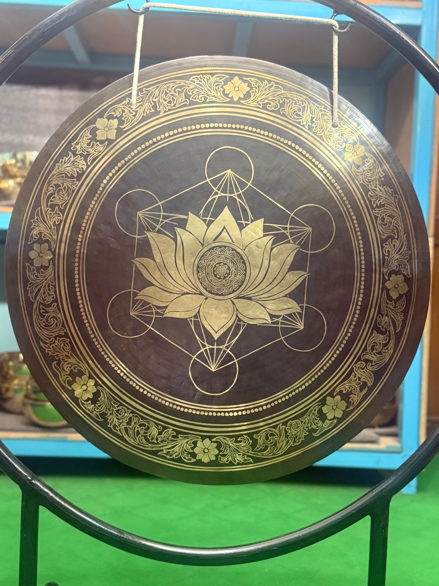 27 Inch Bronze Gong Handmade In Nepal One of One 0016