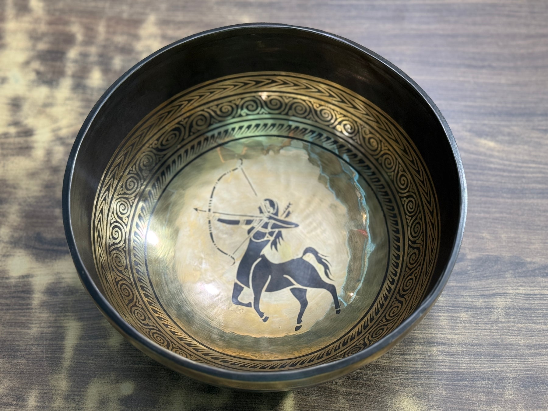The Sagittarius Singing Bowl - 9 inch Large | Handmade In Nepal