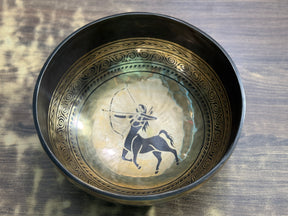 The Sagittarius Singing Bowl - 9 inch Large | Handmade In Nepal