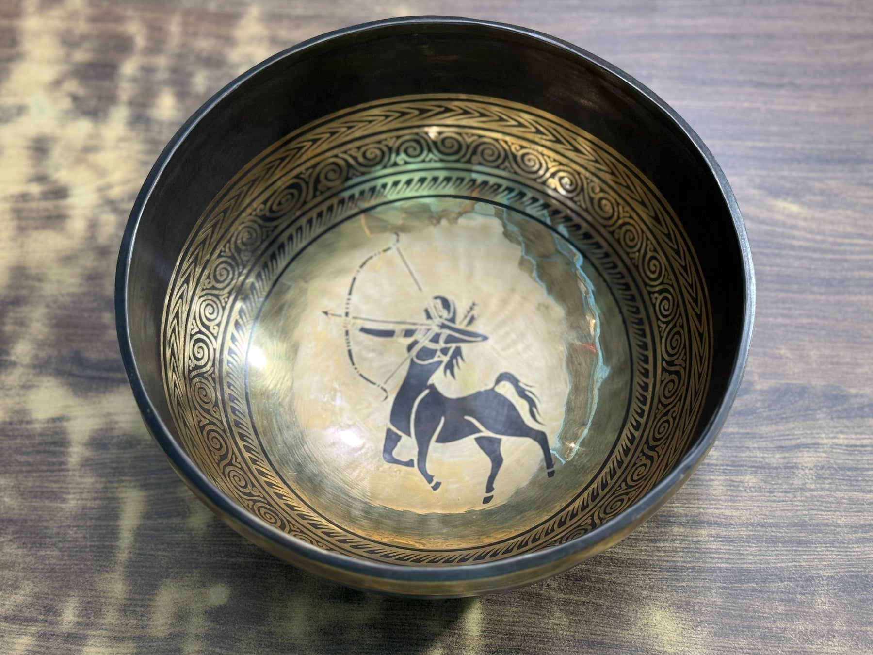 The Sagittarius Singing Bowl - 9 inch Large | Handmade In Nepal