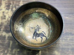 The Sagittarius Singing Bowl - 9 inch Large | Handmade In Nepal